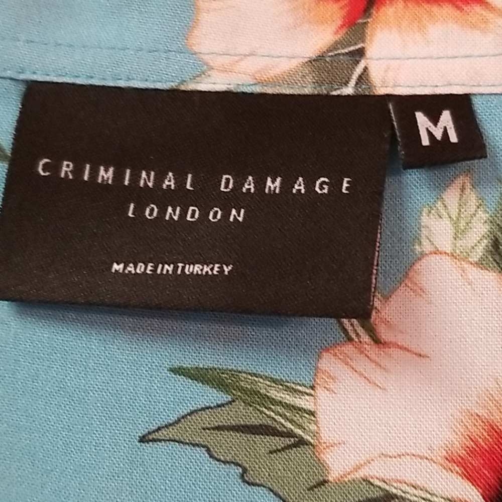 Criminal Damage Tyrell Blue Floral Shirt 🌺 - Picture 3 of 6